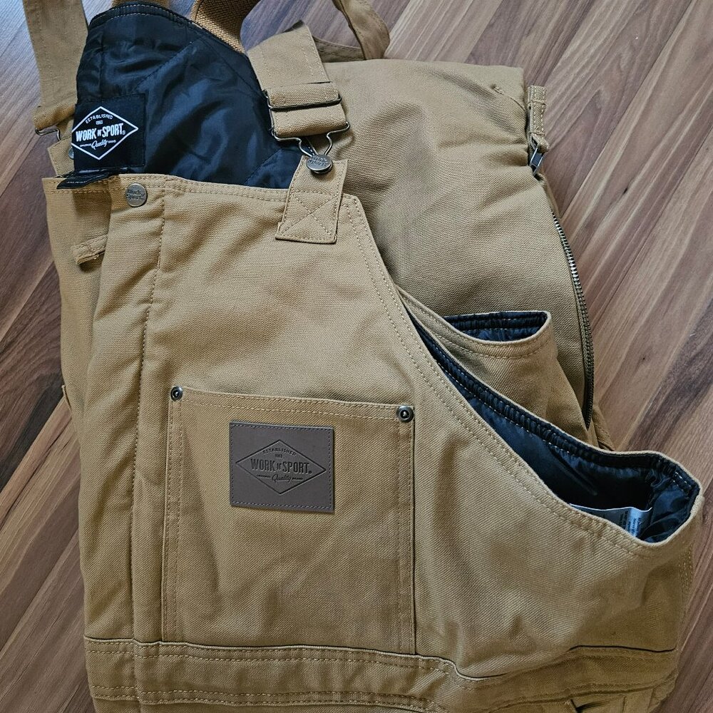 Work N' Sport Men's Flex Duck Bib Overalls 3XLR - NWOT